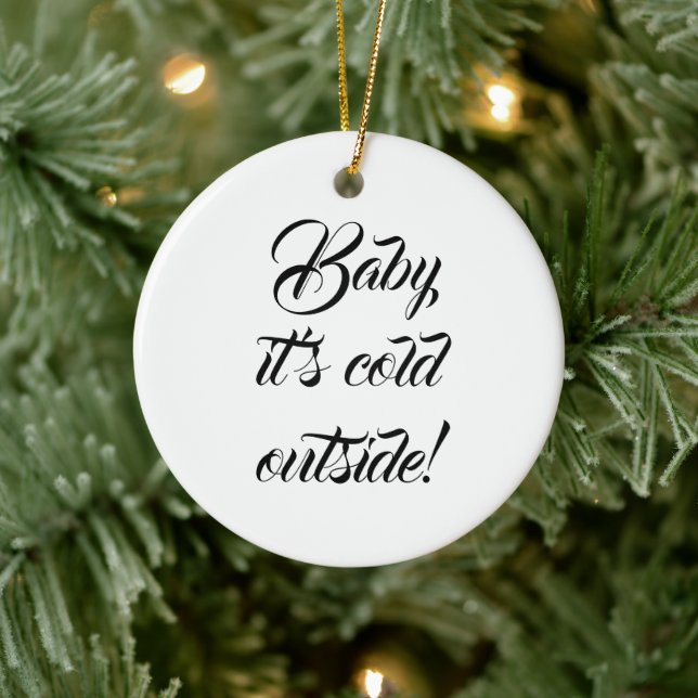 Adorno De Cerámica Bebé, hace frío afuera personalizados Navidades gr (Árbol)