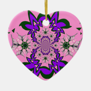 Adorno De Cerámica Bebé lindo Floral Rosa Morada Sombra Motif Art