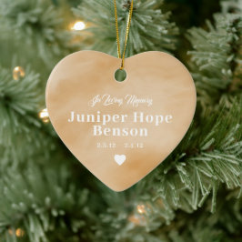 Adorno De Cerámica Bebé Memorial acuarela Tan foto completa