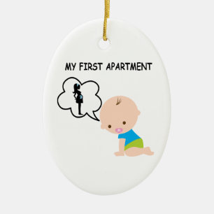 Adorno De Cerámica Bebé mi primer apartamento
