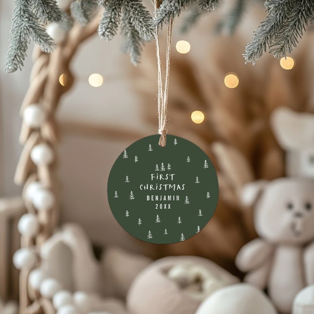 Adorno De Cerámica bebé moderno elegante primera navidad bebé (Subido por el creador)