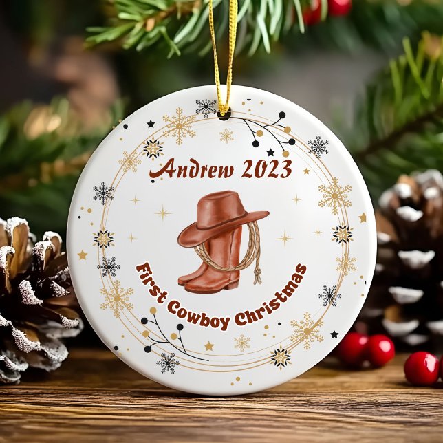 Adorno De Cerámica Bebé niño en primera Navidad personalizado (Subido por el creador)