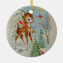 Adorno De Cerámica Bebés Navidades ventilado Deer