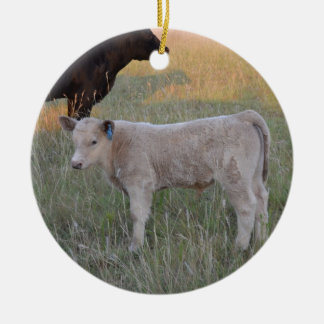 Adorno De Cerámica Becerro de Charolais