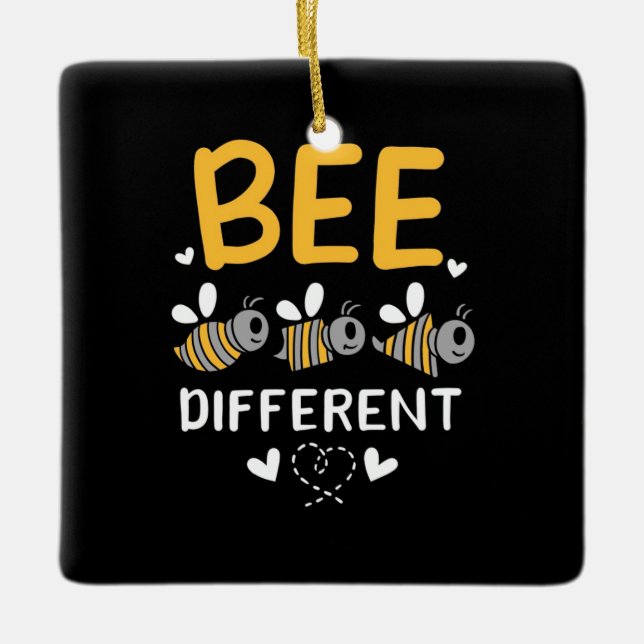 Adorno De Cerámica Bee Diferente (Anverso)