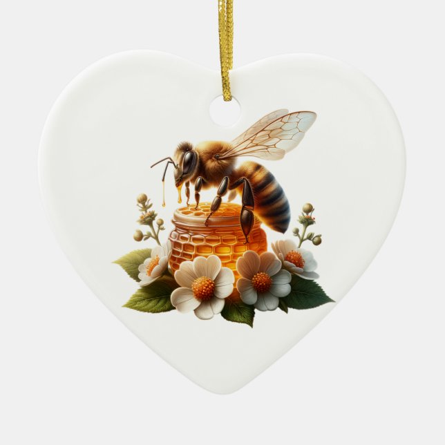 Adorno De Cerámica Bee My Honey | Dulce Regalo Romántico (Frente)