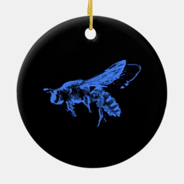 Adorno De Cerámica Bee - Oscuro y misterioso insecto (Atrás)