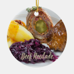 Adorno De Cerámica Beef Roulade with potatoes and red cabbage kitchen