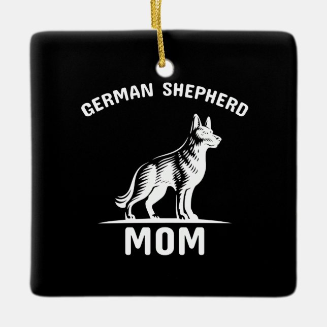 Adorno De Cerámica Beekeeper Art German Shepherd Mommy (Anverso)