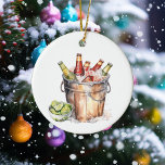 Adorno De Cerámica Beer Lover Bucket<br><div class="desc">Este diseño se puede personalizar eligiendo la opción Editar diseño. También puede transferir a otros artículos. Póngase en contacto conmigo en colorflowcreations@gmail.com o utilice la opción de chat en la parte superior de la página si desea tener este diseño en otro producto o necesita ayuda. Ver más de mis diseños...</div>