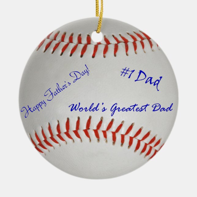 Adorno De Cerámica Béisbol autografiado (Frente)