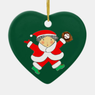 Adorno De Cerámica Béisbol de niñas
