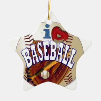 Adorno De Cerámica Béisbol del corazón I