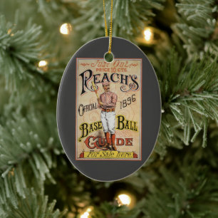 Adorno De Cerámica Béisbol deportivo vintage, arte de portada de la g