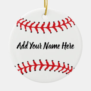 Adorno De Cerámica Béisbol Personalizado Con Nombre Personalizado