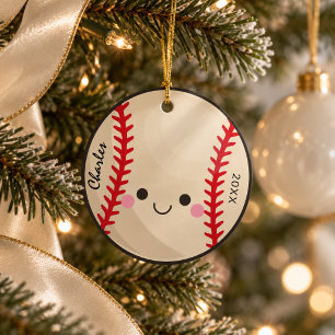 Adorno De Cerámica Béisbol Softbol Kawaii Niños Deporte Personalizado