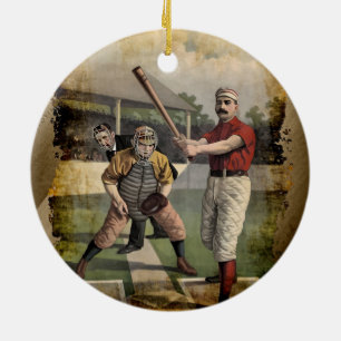 Adorno De Cerámica Béisbol: Vintage