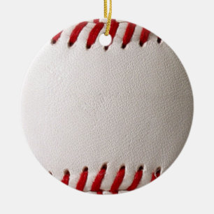 Adorno De Cerámica Béisbol y Softbol Costura Roja