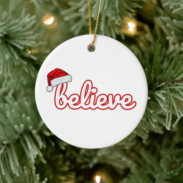 Adorno De Cerámica Believe Christmas (Árbol)