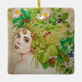 Adorno De Cerámica Bella acuarela drusa