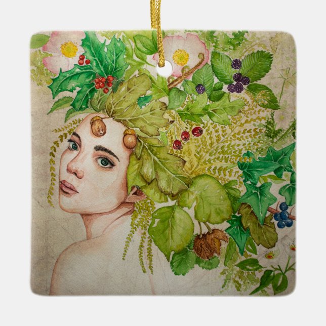 Adorno De Cerámica Bella acuarela drusa (Anverso)