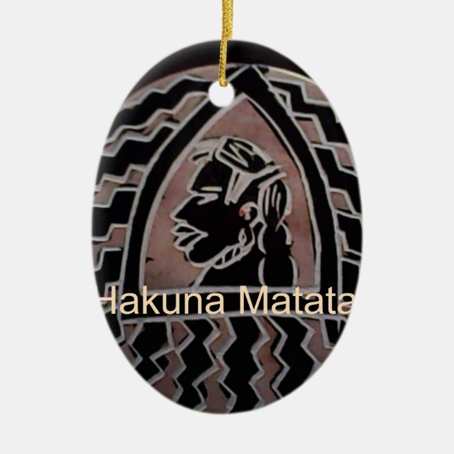 Adorno De Cerámica Belleza africana: el retrato tribal de Bongo Maasa (Frente)