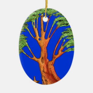Adorno De Cerámica Belleza de Acacia en África: Serenidad Serengeti.