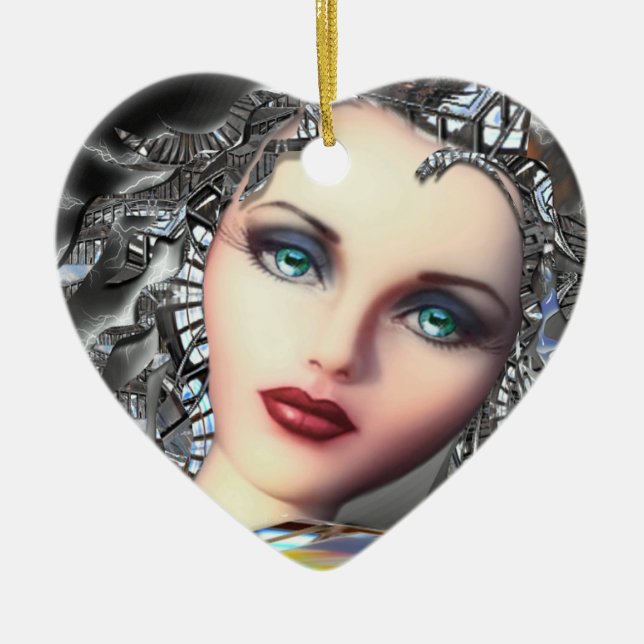 Adorno De Cerámica Belleza del futuro (Frente)