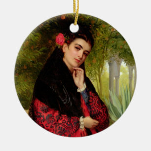 Adorno De Cerámica Belleza española, 1872 (aceite sobre lienzo)