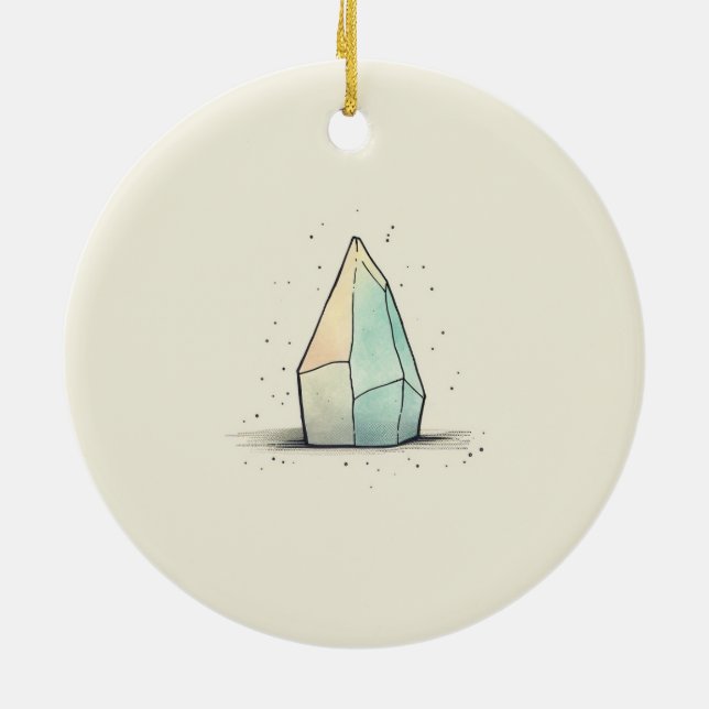 Adorno De Cerámica Bello arte de tonos cristalinos (Atrás)