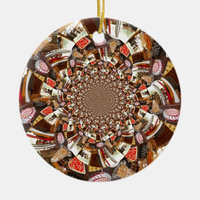 Adorno De Cerámica Bellos pasteles y postres (Frente)