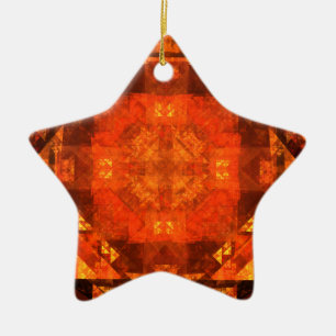 Adorno De Cerámica Bendición Abstract Art Star Ornament