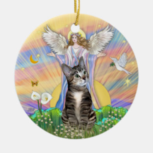 Adorno De Cerámica Bendición - BrownTabby Cat 2