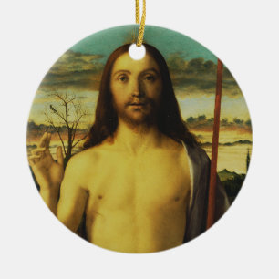 Adorno De Cerámica Bendición de Cristo por Giovanni Bellini