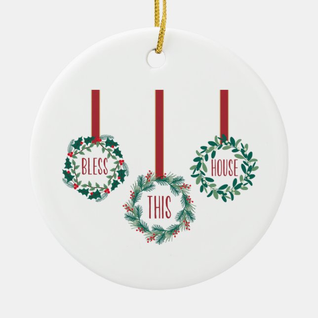 Adorno De Cerámica Bendición Esta Casa (Frente)