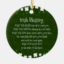 Adorno De Cerámica Bendición irlandesa, que el camino se levante para