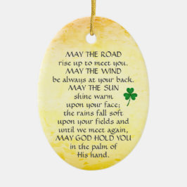 Adorno De Cerámica Bendición irlandesa: Que el camino se levante, per