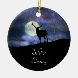 Adorno De Cerámica Bendiciones del solsticio del alce