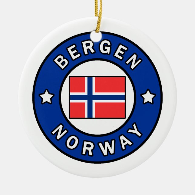 Adorno De Cerámica Bergen Noruega (Frente)