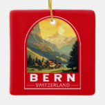 Adorno De Cerámica Berna Suiza Viaje al arte<br><div class="desc">Diseño de viaje vectorial retro de Berna. Berna,  la capital de Suiza,  está construida alrededor de un arroyo en el río Aare.</div>