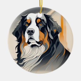Adorno De Cerámica Bernese Mountain Dog Ornament