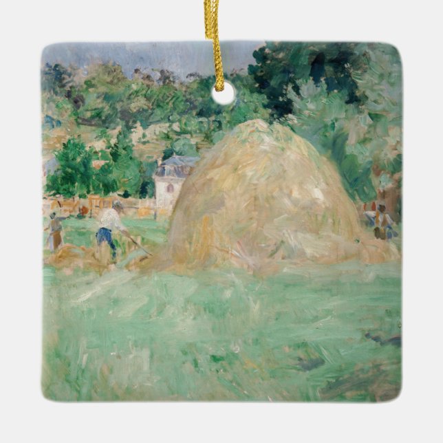 Adorno De Cerámica Berthe Morisot - Haystacks en Bougival (Anverso)
