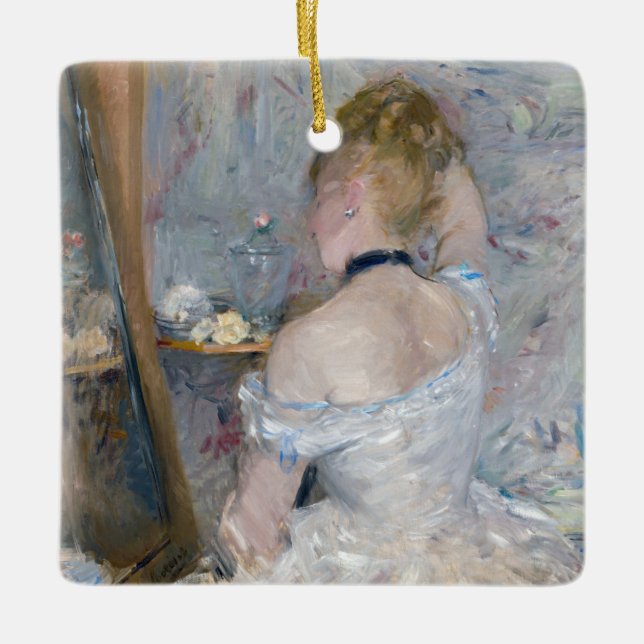 Adorno De Cerámica Berthe Morisot - Mujer en su retrete (Anverso)