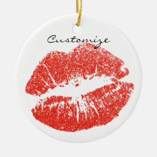 Adorno De Cerámica Besar labios rojos Thunder_Cove