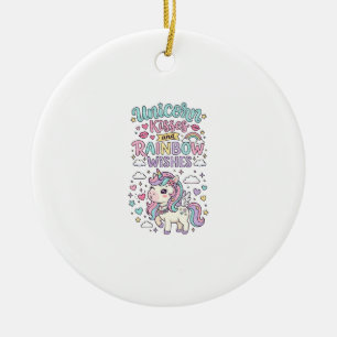 Adorno De Cerámica Besos de unicornio y deseos de arcoíris Uvas paste