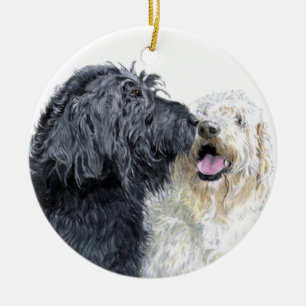 Adorno De Cerámica Besos del Doodle