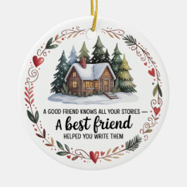 Adorno De Cerámica Best Friend Photo Christmas Tree Ornament