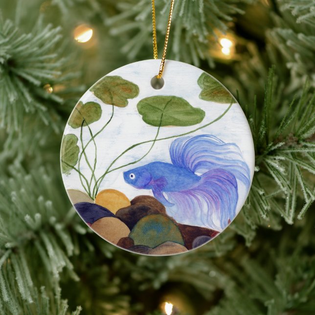 Adorno De Cerámica Betta Fish (Árbol)