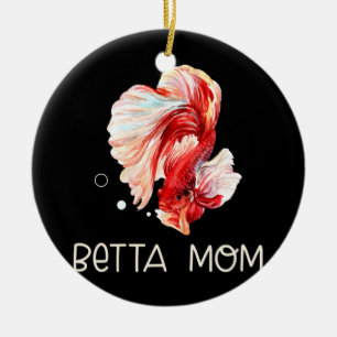 Adorno De Cerámica Betta Fish Betta Mamá Divertida Mascota Propietari
