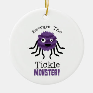 Adorno De Cerámica Beware Tickle Monster
